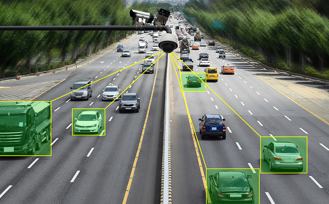 Camera that controls speeding cars and speeding on the road